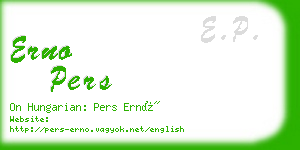 erno pers business card